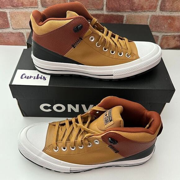 Converse Other - Converse Chuck Taylor Street Boot Hi Size 11 Leather Sneaker Brown- 171446C NEW